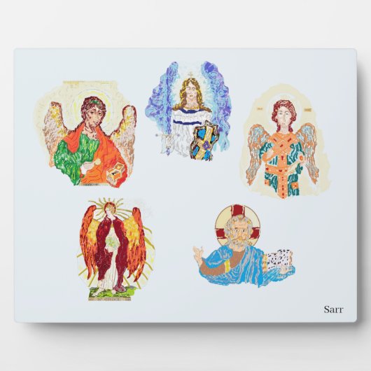 Tabletop mit Easel : Archangels / Christ Fotoplatte (Vorderseite)
