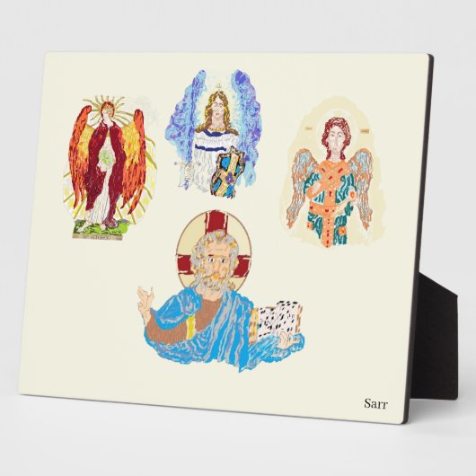 Tabletop mit Easel : Archangels mit Christus Fotoplatte (Seite)
