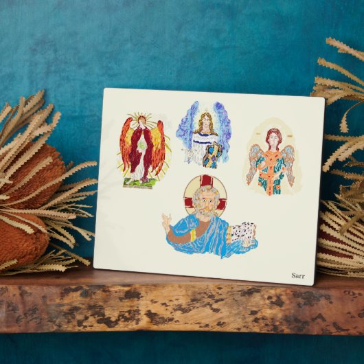 Tabletop mit Easel : Archangels mit Christus Fotoplatte (Seite)