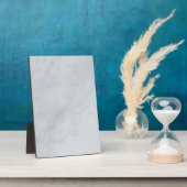 Tabletop Plaque aus weißem Marmor mit Easel Fotoplatte (Seite)