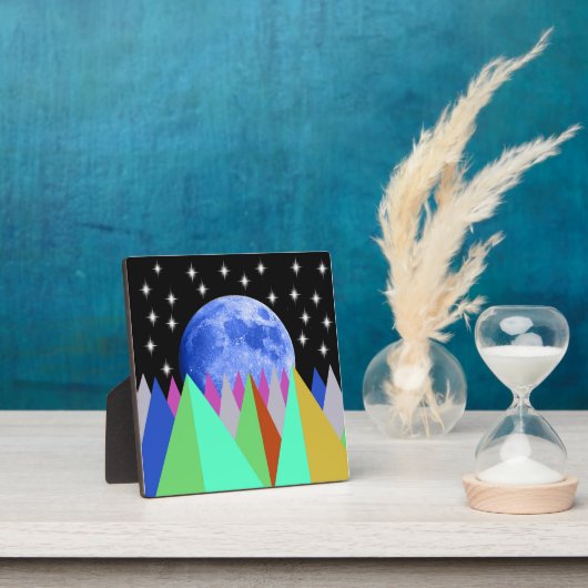 Tabletop Plaque Blue Moon Easel Fotoplatte (InSitu)