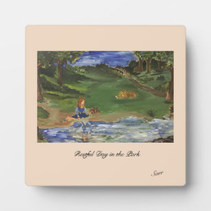 Tabletop Plaque Easel : Feierlicher Tag im Park Fotoplatte