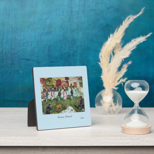 Tabletop Plaque Easel & Leinwand: Grecian Festival Fotoplatte (InSitu)