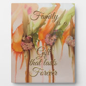 Tabletop Plaque "Family" mit Easel Fotoplatte (Vorderseite)