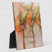 Tabletop Plaque "Family" mit Easel Fotoplatte (Seite)