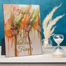 Tabletop Plaque "Family" mit Easel
