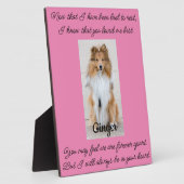 Tabletop Plaque für Haustiere mit Easel Fotoplatte (Seite)