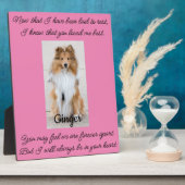 Tabletop Plaque für Haustiere mit Easel Fotoplatte (Seite)