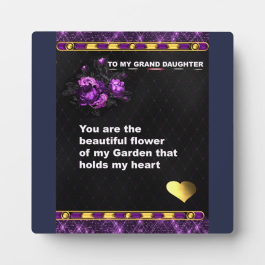 Tabletop Plaque, Geschenk an meine große Tochter a Fotoplatte (Vorderseite)