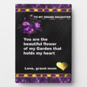 Tabletop Plaque, Geschenk an meine große Tochter Z Fotoplatte (Vorderseite)