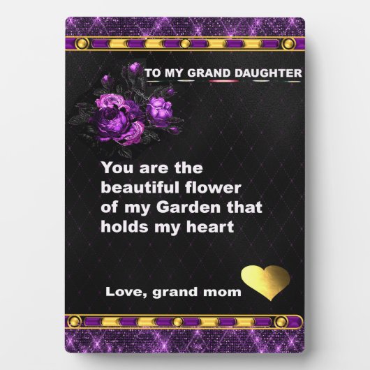 Tabletop Plaque, Geschenk an meine große Tochter Z Fotoplatte (Vorderseite)