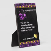 Tabletop Plaque, Geschenk an meine große Tochter Z Fotoplatte (Seite)