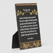 Tabletop Plaque, Geschenk für meinen Sohn, Zitate  Fotoplatte (Seite)