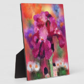 Tabletop Plaque Impressionistisches Iris Art Fotoplatte (Seite)