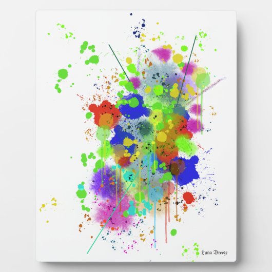 Tabletop Plaque Ink Spritzer Easel Fotoplatte (Vorderseite)