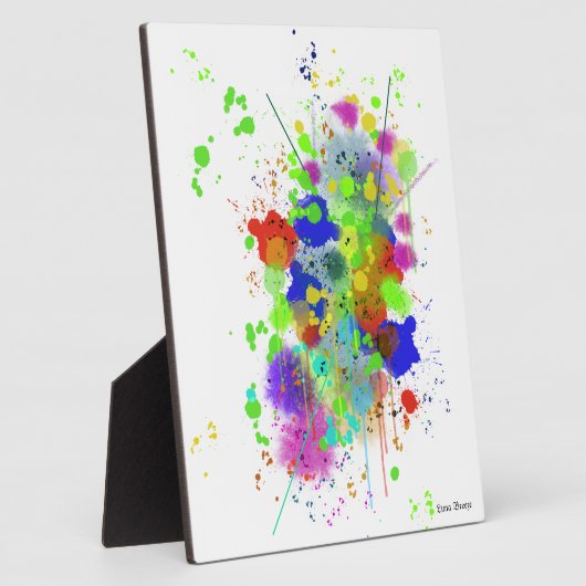 Tabletop Plaque Ink Spritzer Easel Fotoplatte (Seite)