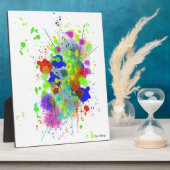 Tabletop Plaque Ink Spritzer Easel Fotoplatte (Seite)