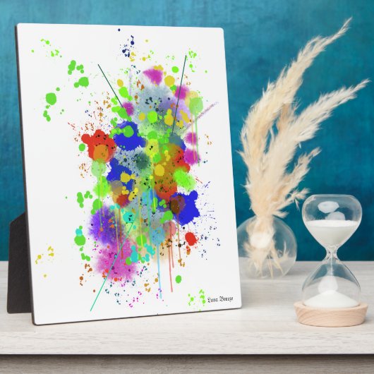 Tabletop Plaque Ink Spritzer Easel Fotoplatte (Seite)