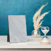 Tabletop Plaque mit Easel aus weißem Marmor Fotoplatte (Seite)