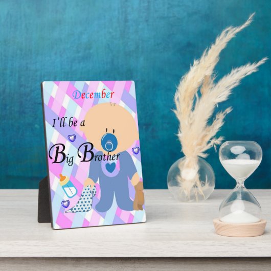 Tabletop Plaque mit Easel Big Brother Dezember Fotoplatte (Seite)