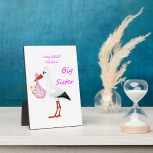 Tabletop Plaque mit Easel Big Sister Juli 2020 Fotoplatte