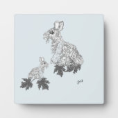 Tabletop Plaque mit Easel Bunny Rabbit Fotoplatte (Vorderseite)
