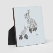 Tabletop Plaque mit Easel Bunny Rabbit Fotoplatte (Vorderseite)