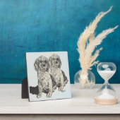 Tabletop Plaque mit Easel : Cocker Spaniel's Fotoplatte (InSitu)