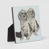 Tabletop Plaque mit Easel : Cocker Spaniel's Fotoplatte (Vorderseite)