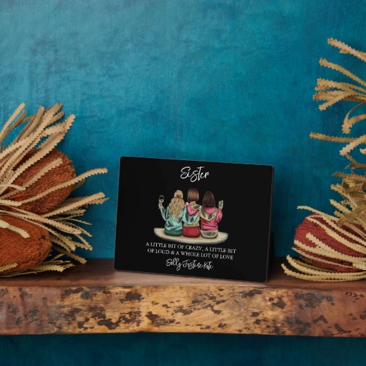 Tabletop Plaque mit Easel Fotoplatte (Seite)