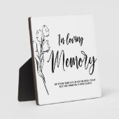 Tabletop Plaque mit Easel Fotoplatte (Vorderseite)