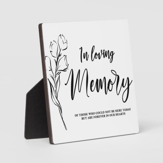 Tabletop Plaque mit Easel Fotoplatte (Vorderseite)