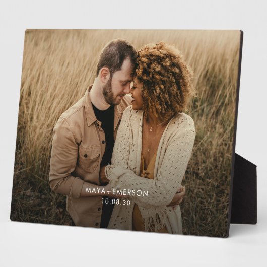 Tabletop Plaque mit Easel Fotoplatte (Seite)