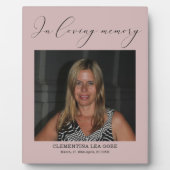 Tabletop Plaque mit Easel Fotoplatte (Vorderseite)