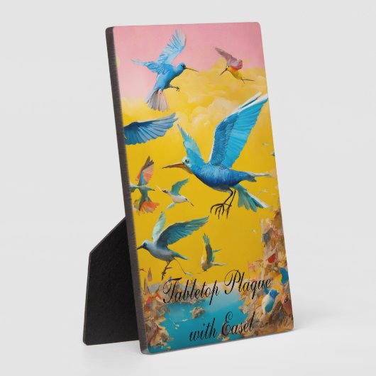 Tabletop Plaque mit Easel Fotoplatte (Seite)