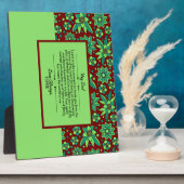 Tabletop Plaque mit Easel Fotoplatte (Seite)