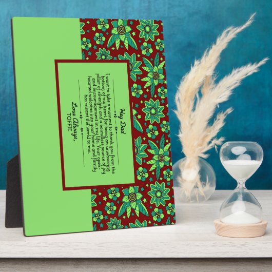 Tabletop Plaque mit Easel Fotoplatte (Seite)