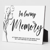 Tabletop Plaque mit Easel Fotoplatte (Seite)