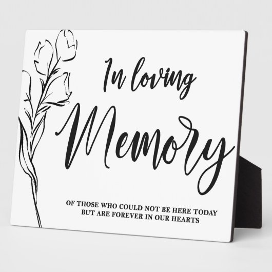 Tabletop Plaque mit Easel Fotoplatte (Seite)