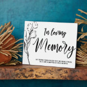 Tabletop Plaque mit Easel Fotoplatte (Seite)