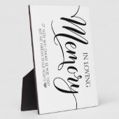 Tabletop Plaque mit Easel Fotoplatte (Seite)