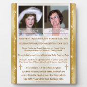 Tabletop Plaque mit Easel Fotoplatte (Vorderseite)