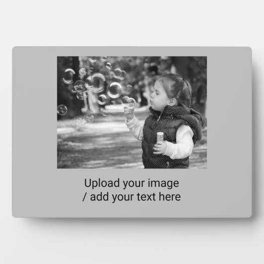 Tabletop Plaque mit Easel Fotoplatte (Vorderseite)