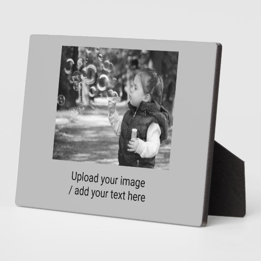 Tabletop Plaque mit Easel Fotoplatte (Seite)