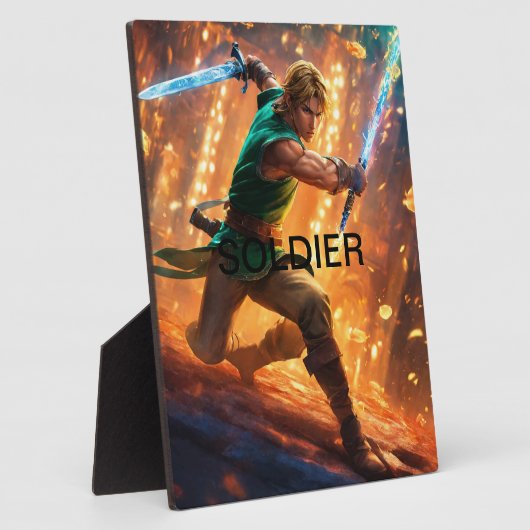 Tabletop Plaque mit Easel Fotoplatte (Seite)