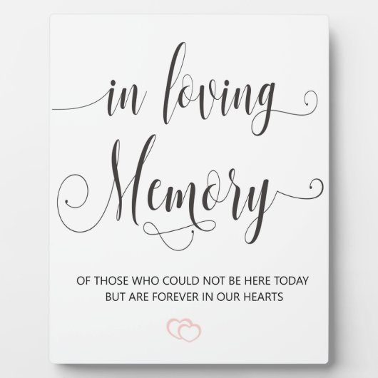 Tabletop Plaque mit Easel Fotoplatte (Vorderseite)