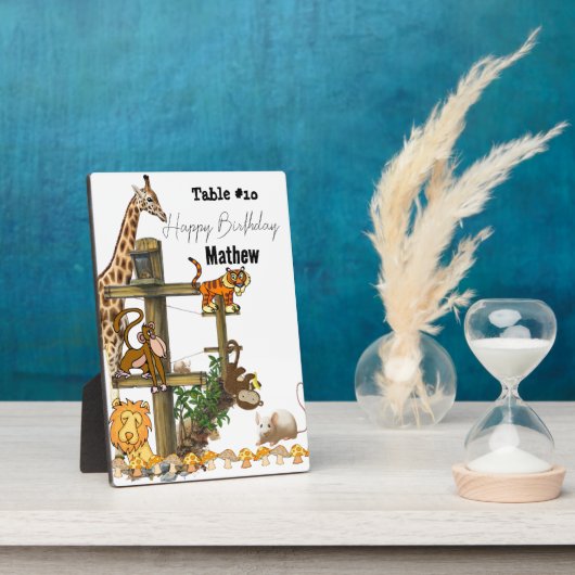 Tabletop Plaque mit Easel Wildtiere Fotoplatte (Seite)