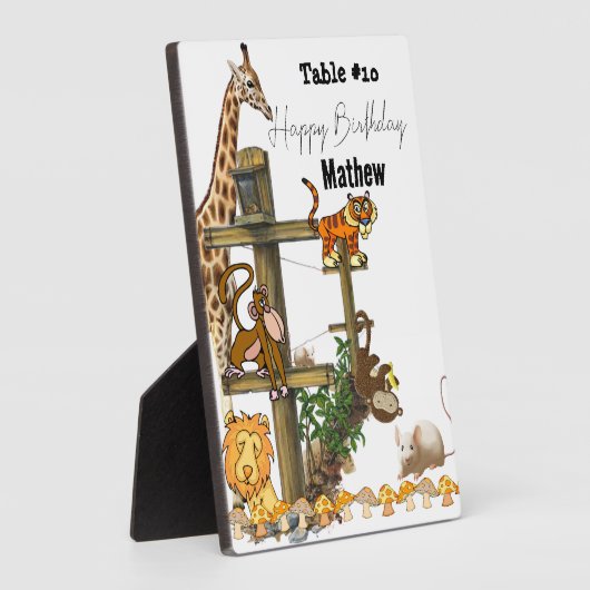 Tabletop Plaque mit Easel Wildtiere Fotoplatte (Seite)