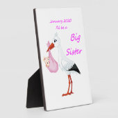 Tabletop Plaque w/Easel Big Sister Januar 2020 Fotoplatte (Seite)