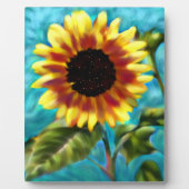 Tabletop Plaque Whimsical Abstrakt Sonnenblume Fotoplatte (Vorderseite)